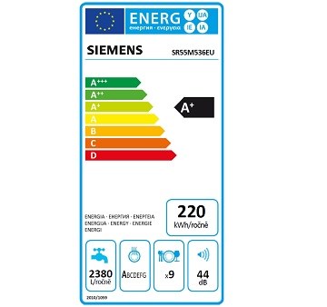 Siemens SR55M536EU spotřeba energie